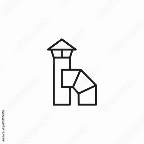chimney building structure icon sign vector