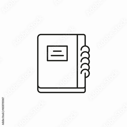 closed spiral notebook icon sign vector
