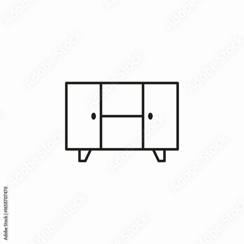 sideboard cabinet icon icon sign vector