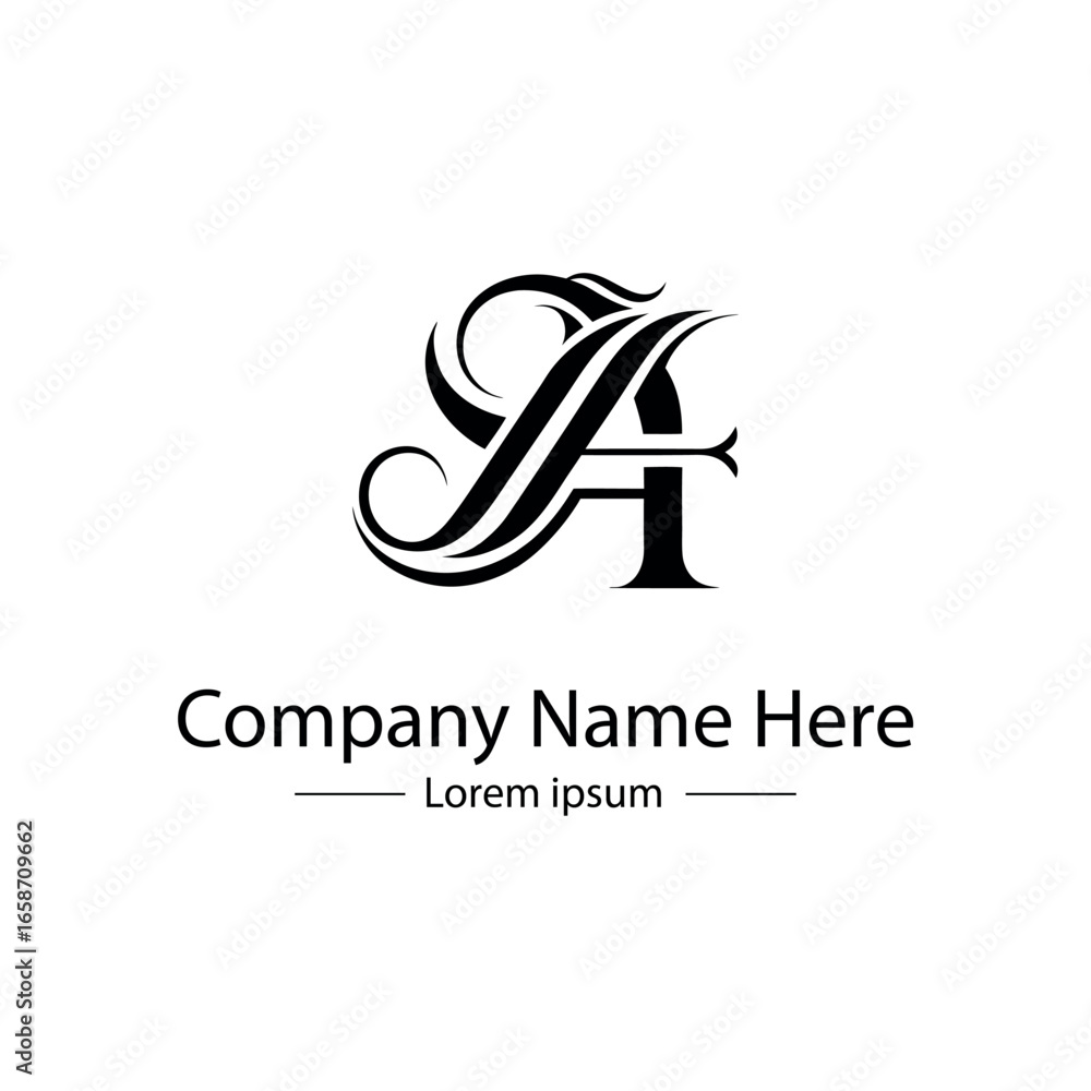 Fototapeta premium Minimalist and modern Letter mark logo design for professional business
