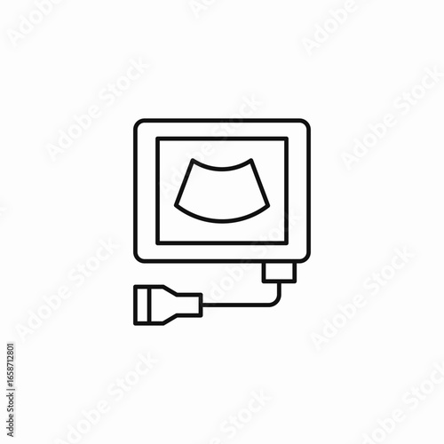  ultrasound machine monitor icon sign vector