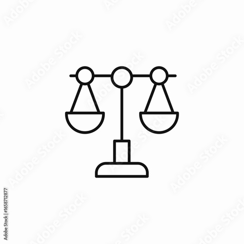 balance scales of justice icon sign vector