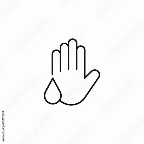 hand wash drop icon sign vector