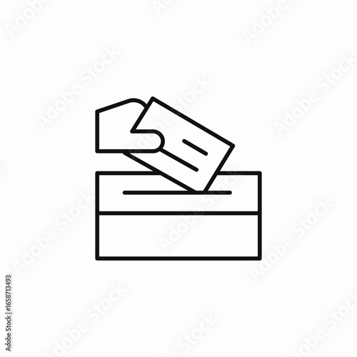hand voting in box icon sign vector