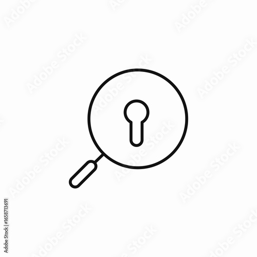 Wallpaper Mural magnifying glass keyhole icon sign vector Torontodigital.ca