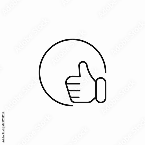 thumbs up circle icon icon sign vector