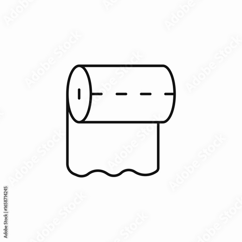 toilet paper roll icon sign vector