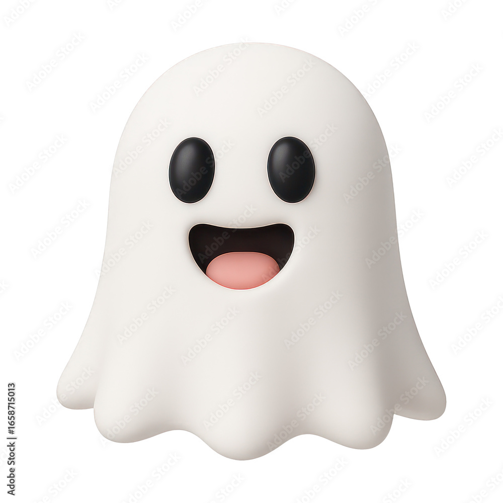 Fototapeta premium PNG Cute cartoon ghost illustration.