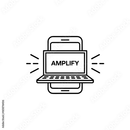 Amplify Icon Design Empowering Digital Growth Through Innovative Technology Solutions and Modern Connectivity