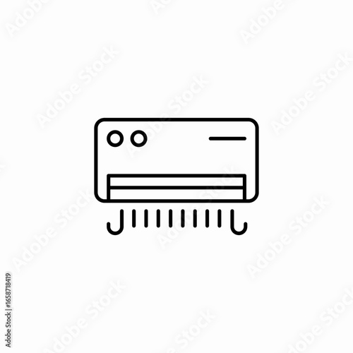 air conditioner wall unit icon sign vector