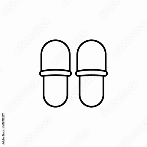 pair of slippers icon sign vector