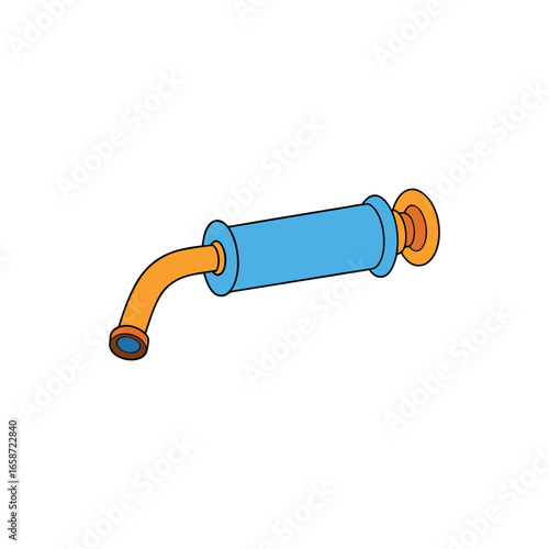 A colorful pneumatic tube glyph vector illustration