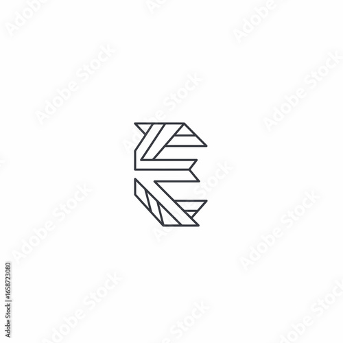 Free Download Logo Letter E Geometric Modern
 - GFXLoad