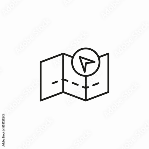 map route navigation icon sign vector