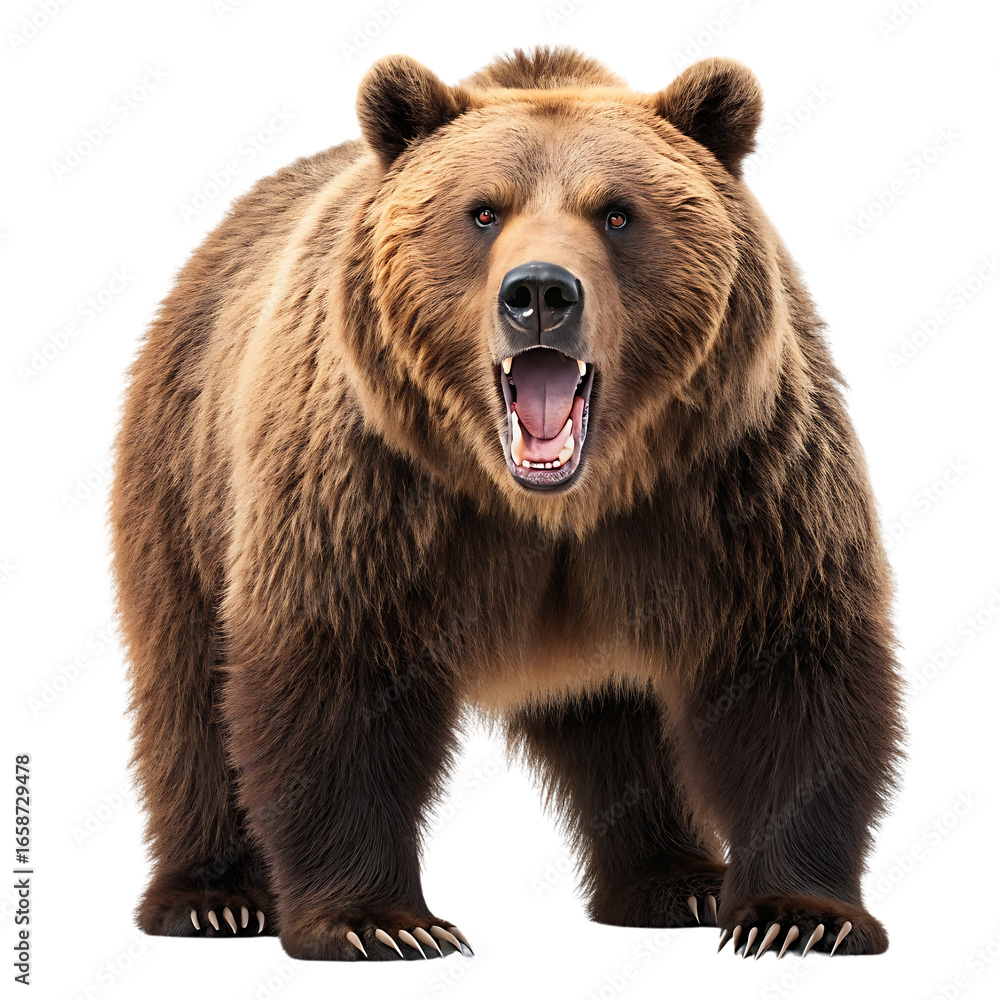 Fototapeta premium brown bear isolated on white