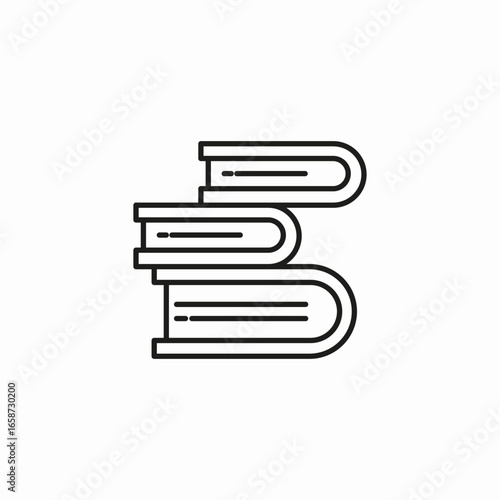 stack of books icon sign vector