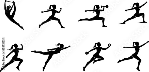 Modern fitness woman