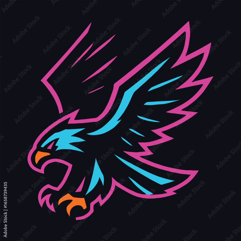 Obraz premium Energetic Eagle Mascc .eps