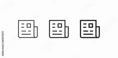 newspaper roll  icon sign vector