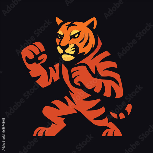 Stylish Tiger Mascot .eps