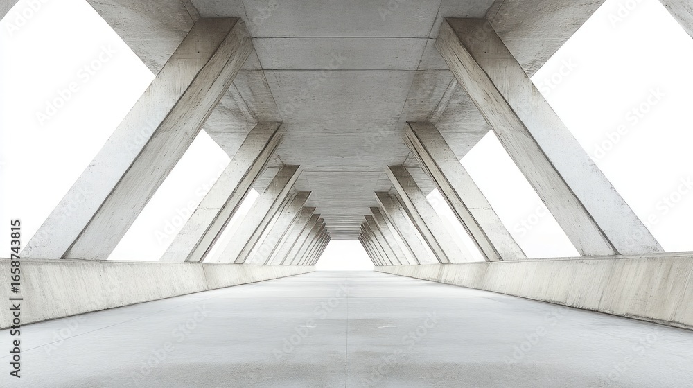 Fototapeta premium Abstract Concrete Structure: Architectural Modernism