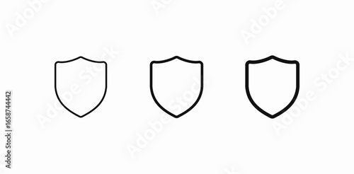 blank security shield icon sign vector