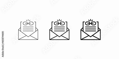 email with link icon sign vector