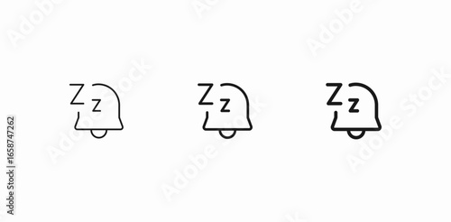 bell with zs icon sign vector