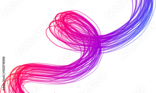 Neon Light Trail PNG – Abstract Colorful Wave Stroke on Transparent Background