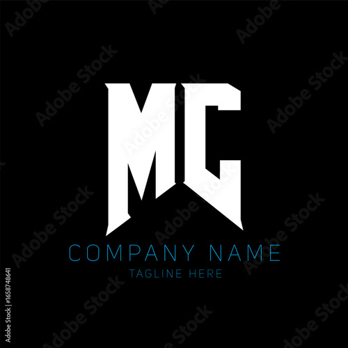 MC Letter Logo Design. Initial letters MC gaming's logo icon for technology companies. Tech letter MC minimal logo design template. MC letter design vector with white and black colors. MC