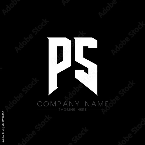 PS Letter Logo Design. Initial letters PS gaming's logo icon for technology companies. Tech letter PS minimal logo design template. PS letter design vector with white and black colors. PS