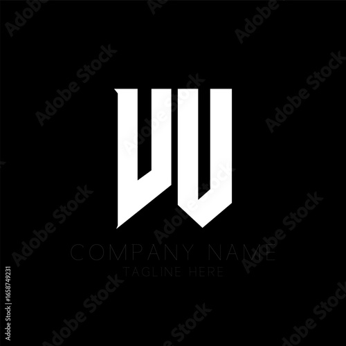 VU Letter Logo Design. Initial letters VU gaming's logo icon for technology companies. Tech letter VU minimal logo design template. V U letter design vector with white and black colors. vu, v u