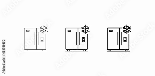 cold fridge snowflake icon sign vector