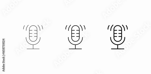 microphone audio sound icon sign vector