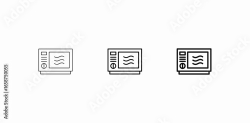 microwave oven machine icon sign vector