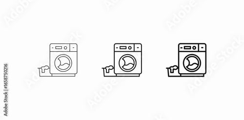 washing machine laundry icon sign vector