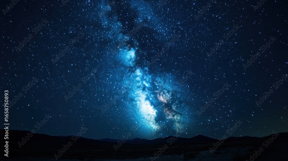 Fototapeta premium Majestic night sky filled with stars and the milky way.