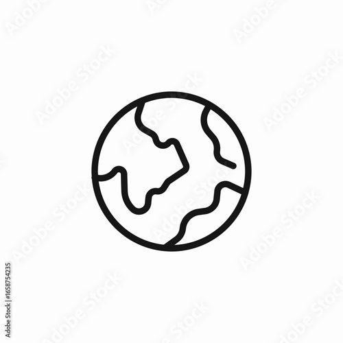 globe earth world icon sign vector