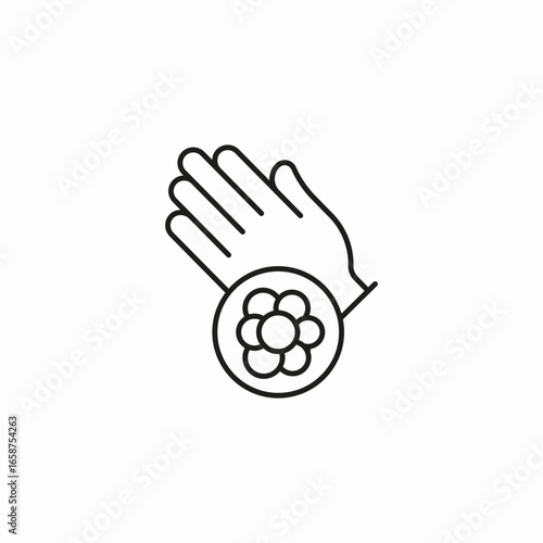 hand skin allergy icon sign vector