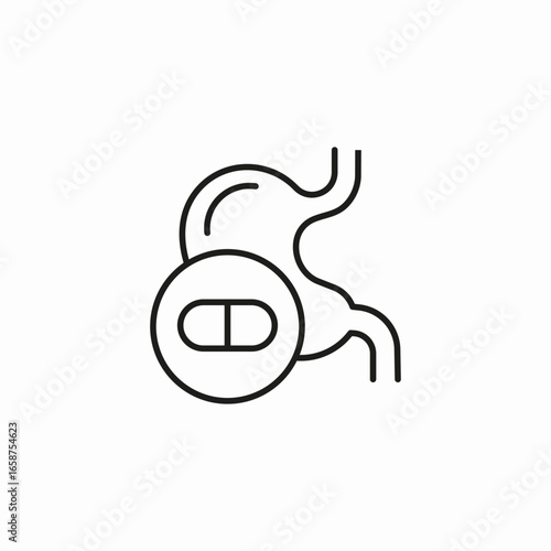 medicine for stomach icon sign vector