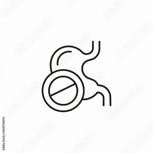 no food stomach icon sign vector