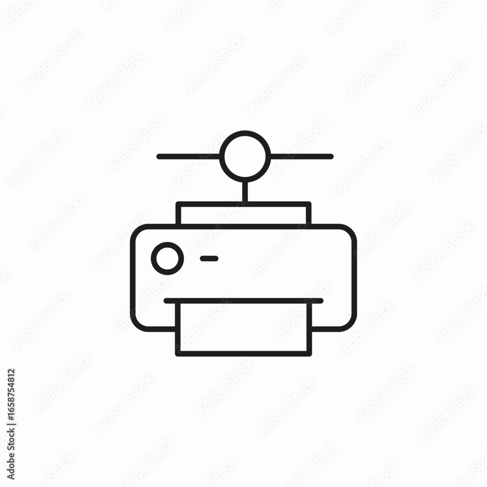 printer sharing connection icon sign vector printer sharing connection icon sign vector