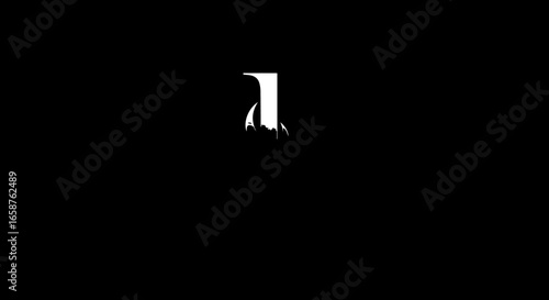 Gothic initial I logo with a fantasy castle silhouette and saillike wings.