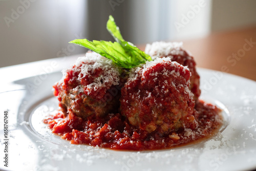 Wallpaper Mural Meatballs with Tomato Sauce and Cheese Torontodigital.ca