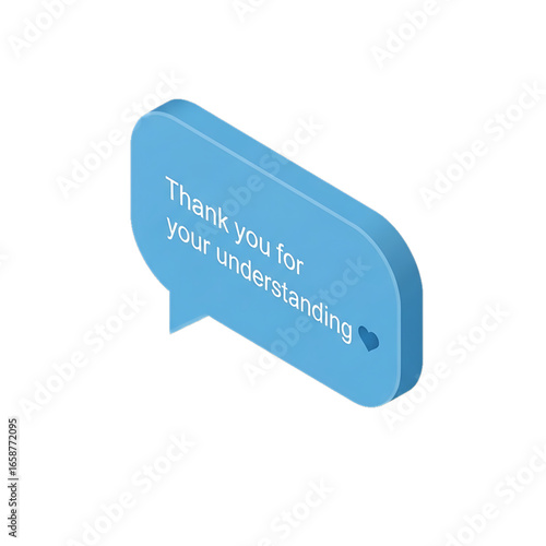 Speech bubble expressing gratitude and remembrance.