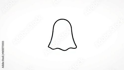 Floating Ghost Icon with Shadow


