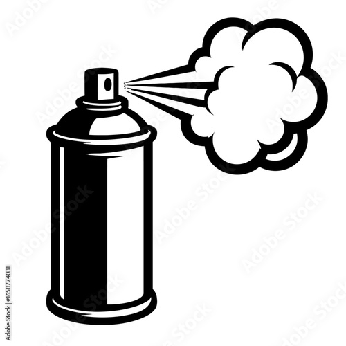 Vector Illustration of a Spray Paint Can - A Symbol of Street Art, Graffiti, and Urban Culture