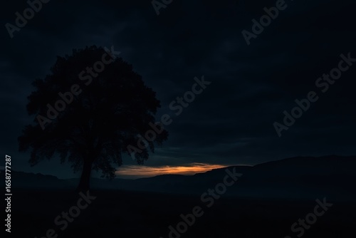 Moody Tree at Dusk