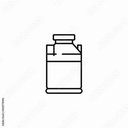 milk can container icon sign vector