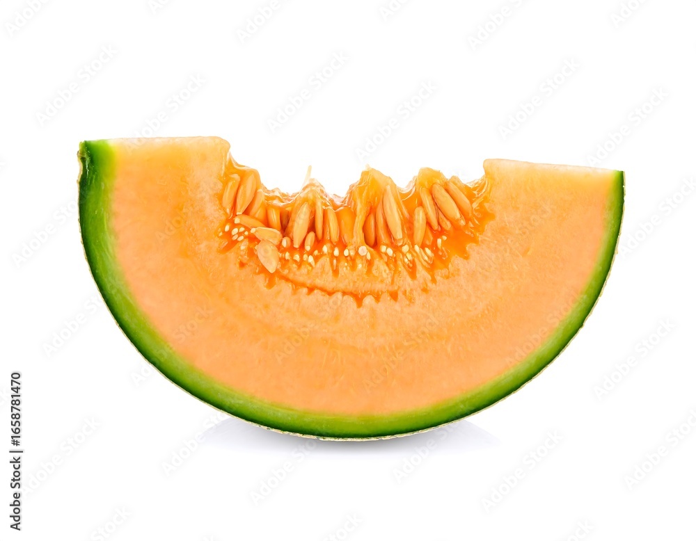 Close-up slice of cantaloupe Close-up slice of cantaloupe